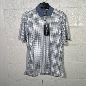 Walter Hagen Men's  performance 11 Golf Polo blue/white Small